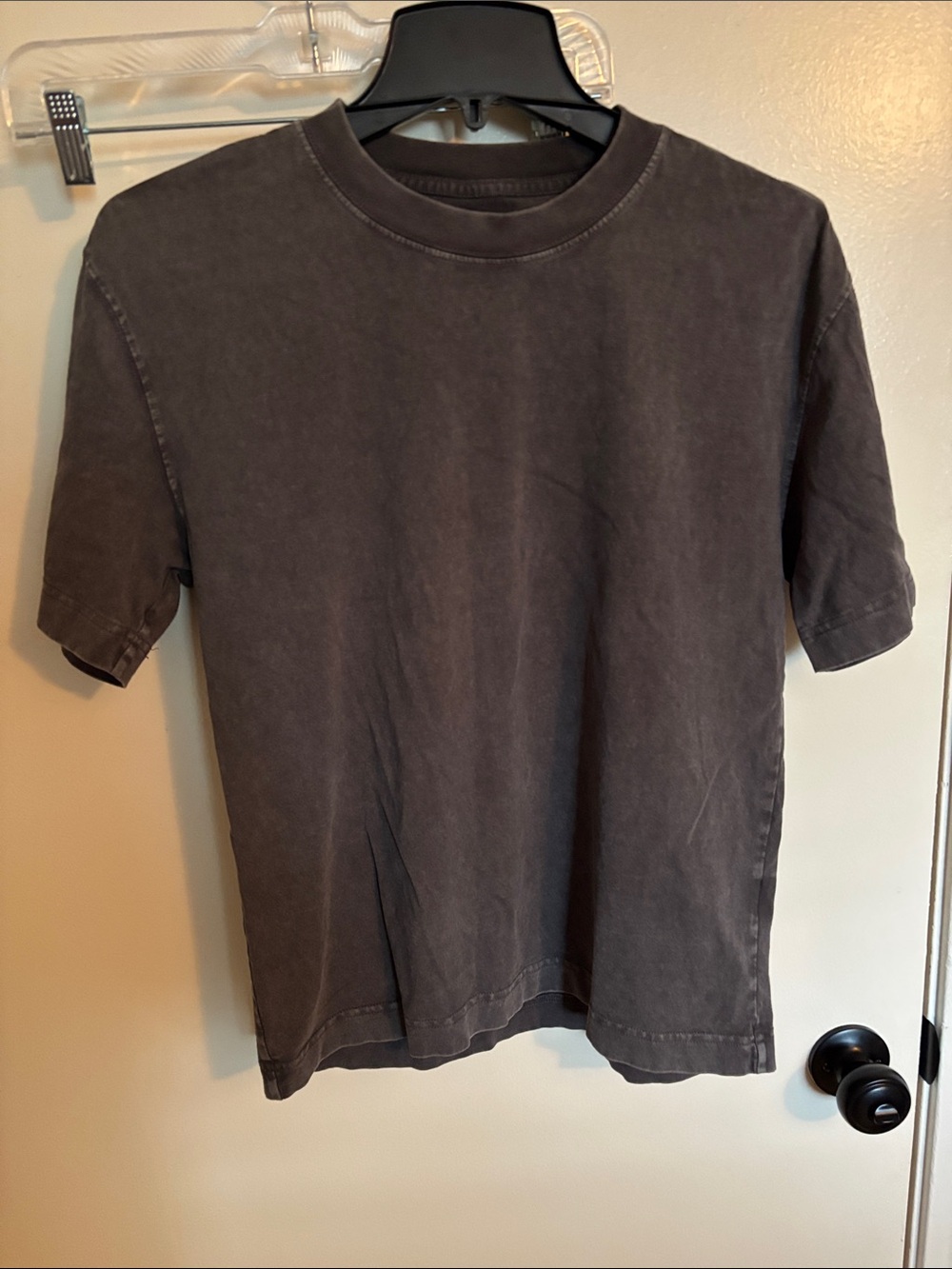 Hollister Heavyweight Boxy Crew Neck T-Shirt - Charcoal